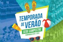 Temporada de verão na sede campestre abre domingo